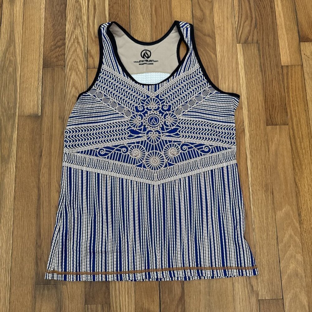 INKnBURN Women's Geometric Tank Top Run Singlet Size L